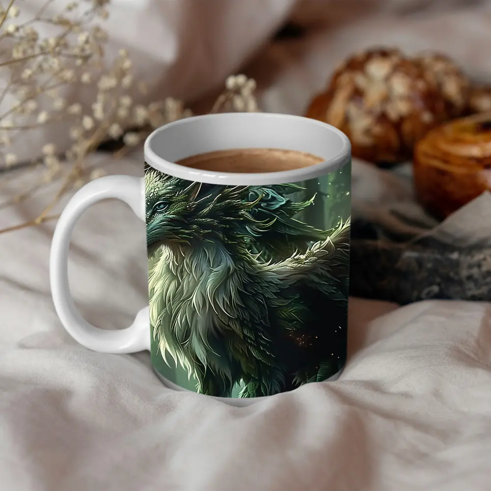 Fantasy Forest Dragon Spirit Creature Art – Mugs