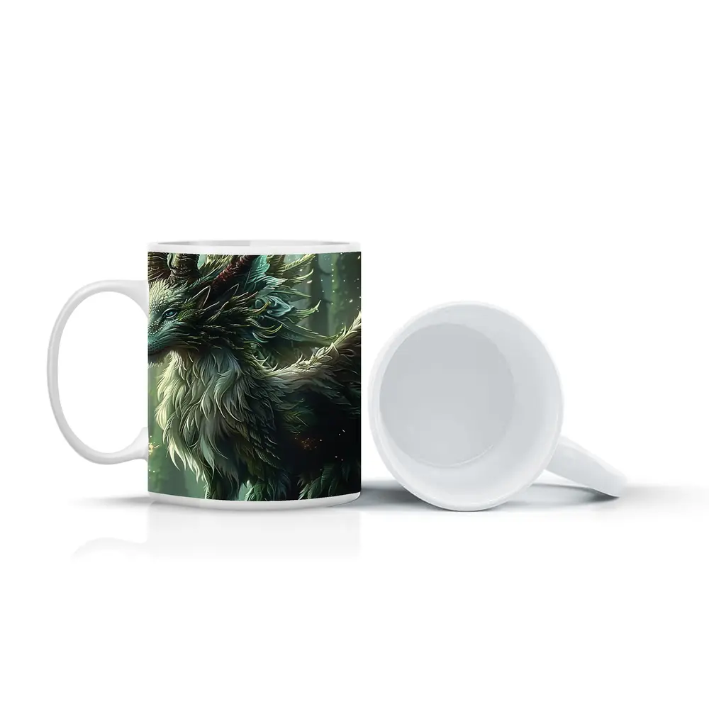 Fantasy Forest Dragon Spirit Creature Art – Mugs