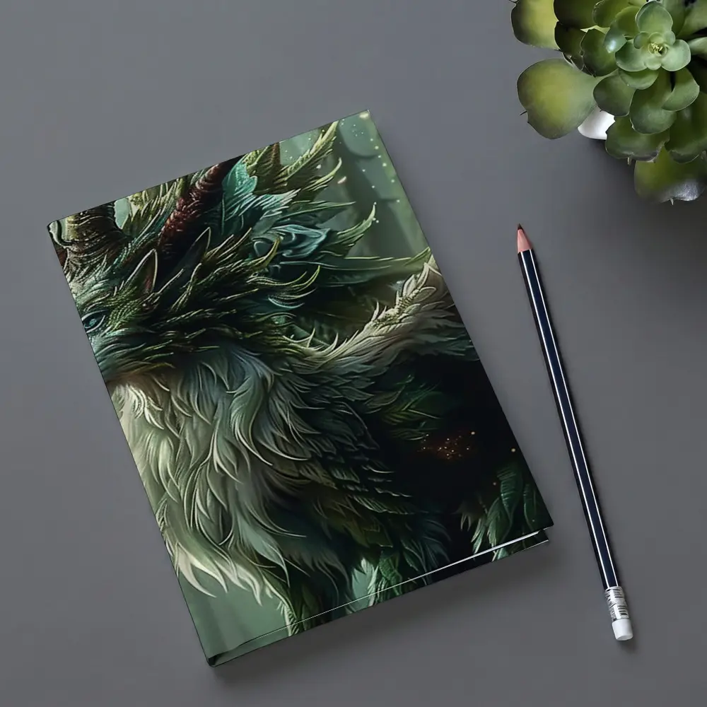 Fantasy Forest Dragon Spirit Creature Art – Notebooks
