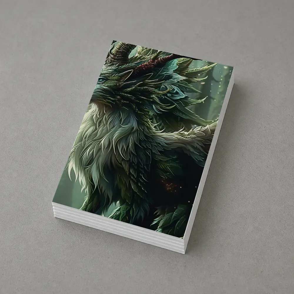 Fantasy Forest Dragon Spirit Creature Art – Postcards
