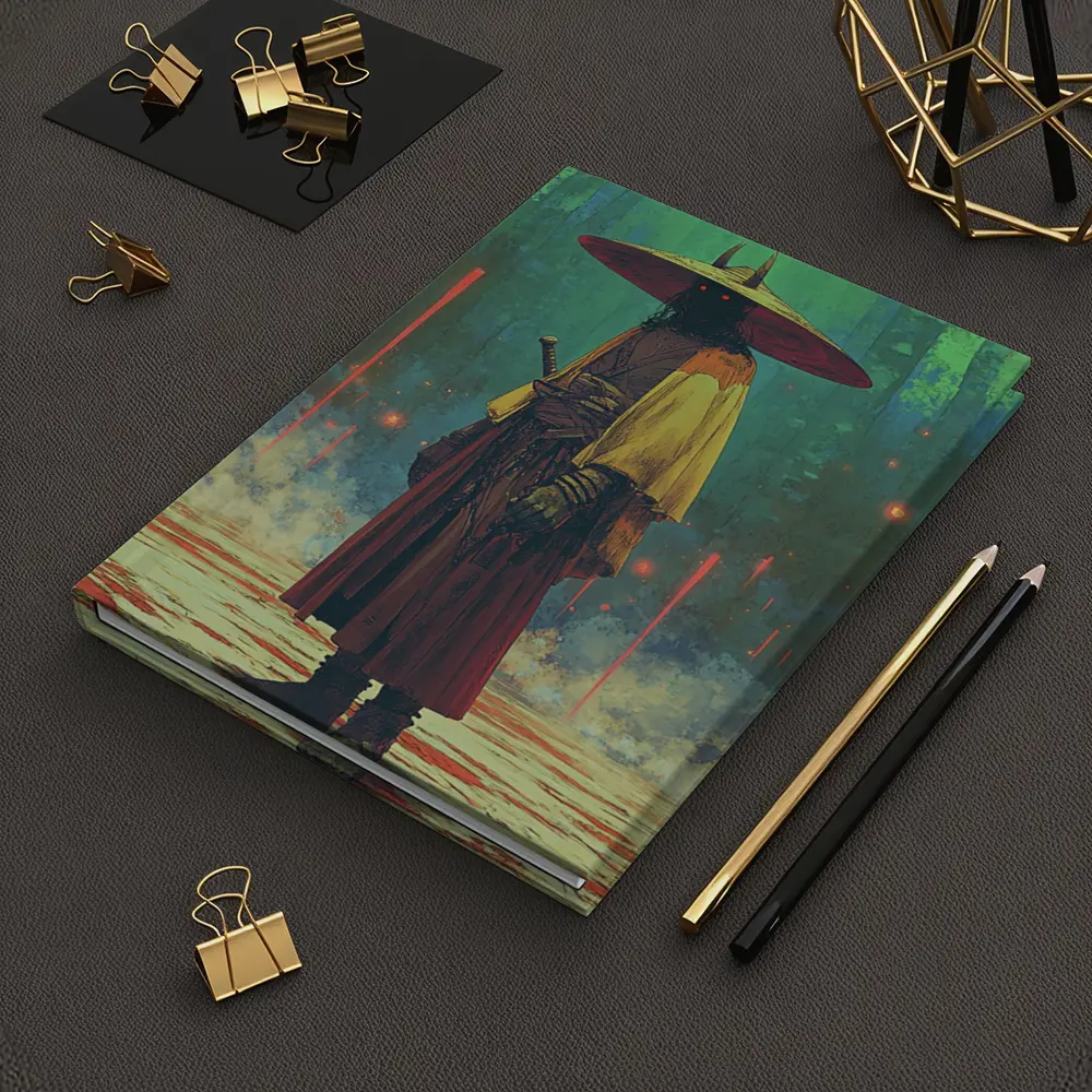 Samurai Warrior Standing In Mystical Forest – Notebooks