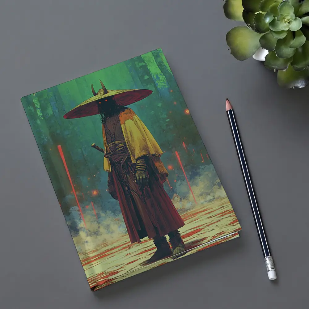 Samurai Warrior Standing In Mystical Forest – Notebooks