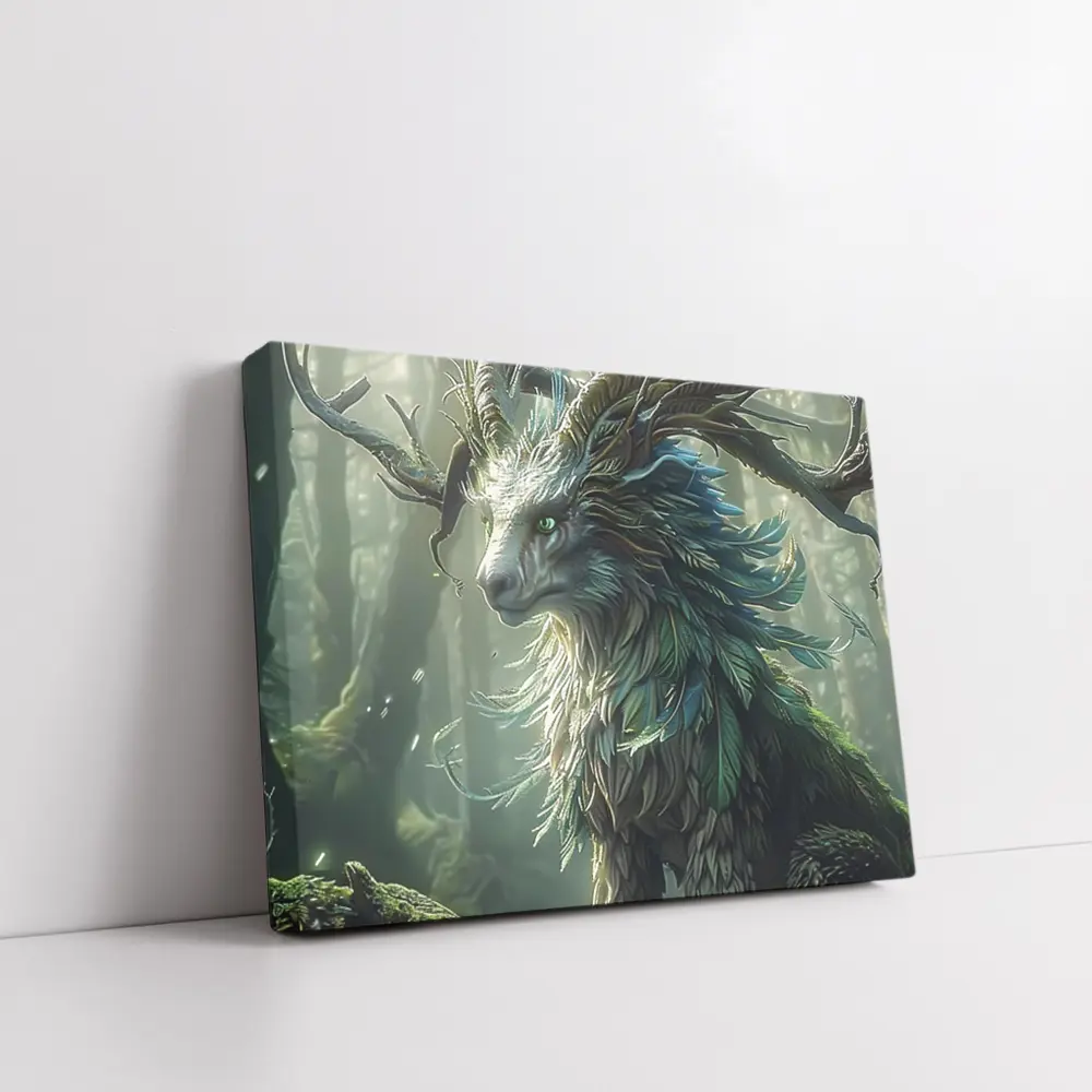 Forest Spirit Creature Misty Ancient Woods – Wall Art