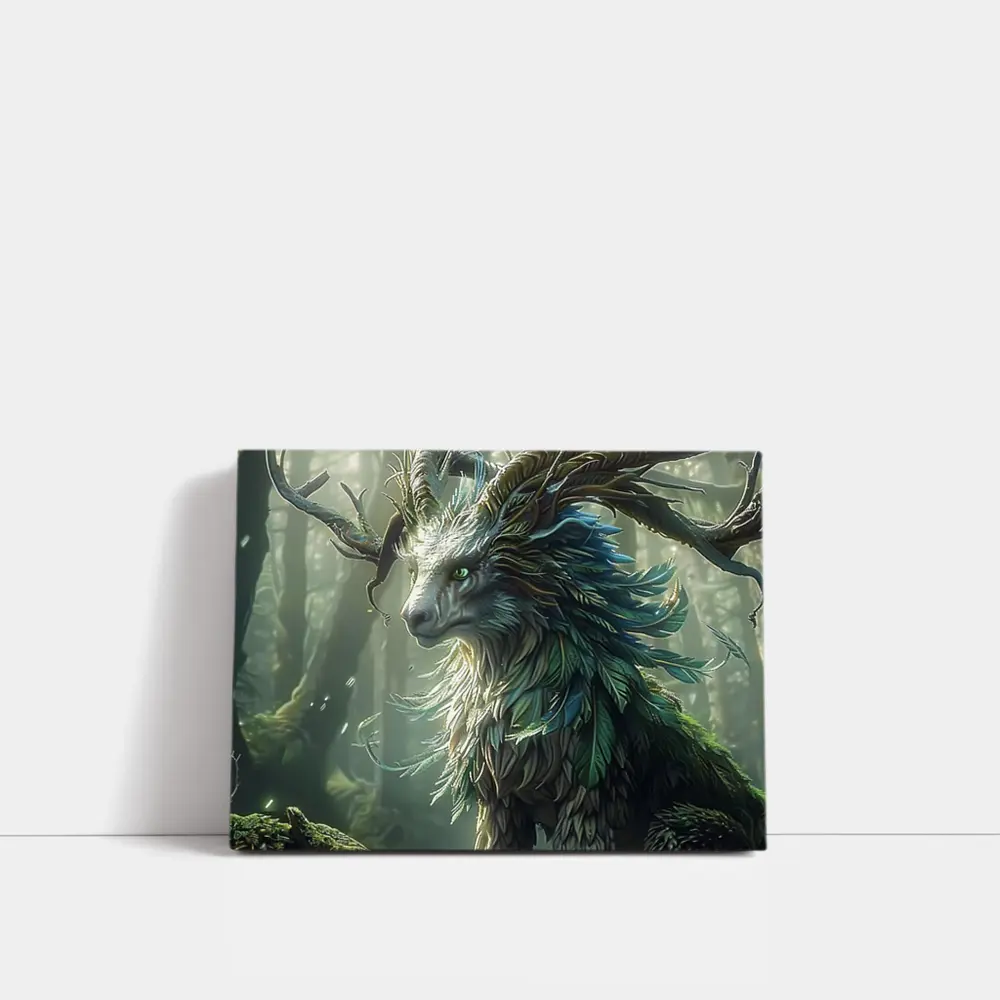 Forest Spirit Creature Misty Ancient Woods – Wall Art