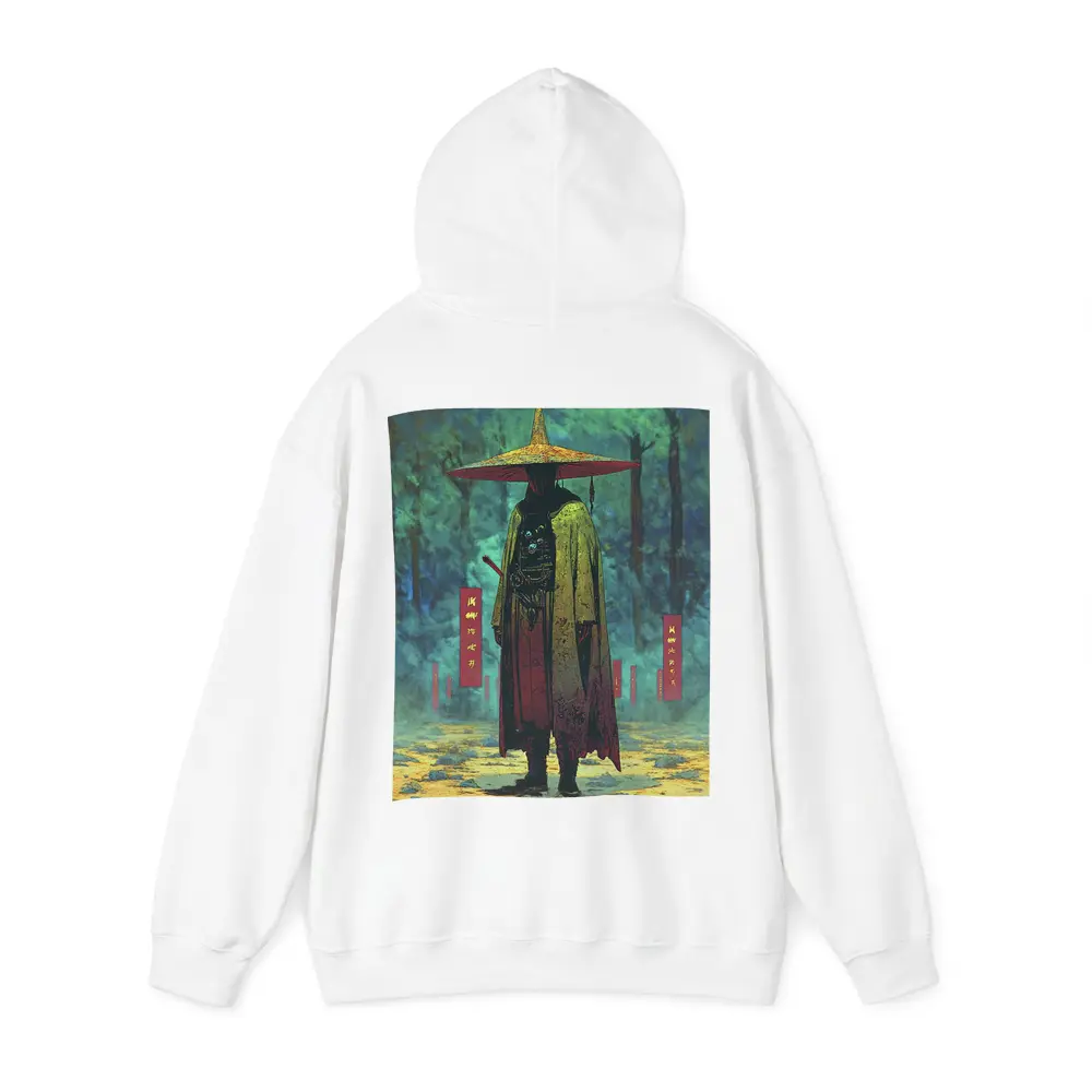 Samurai Warrior Standing in Misty Forest – Hoodies