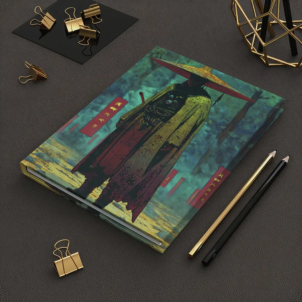 Samurai Warrior Standing in Misty Forest – Notebooks