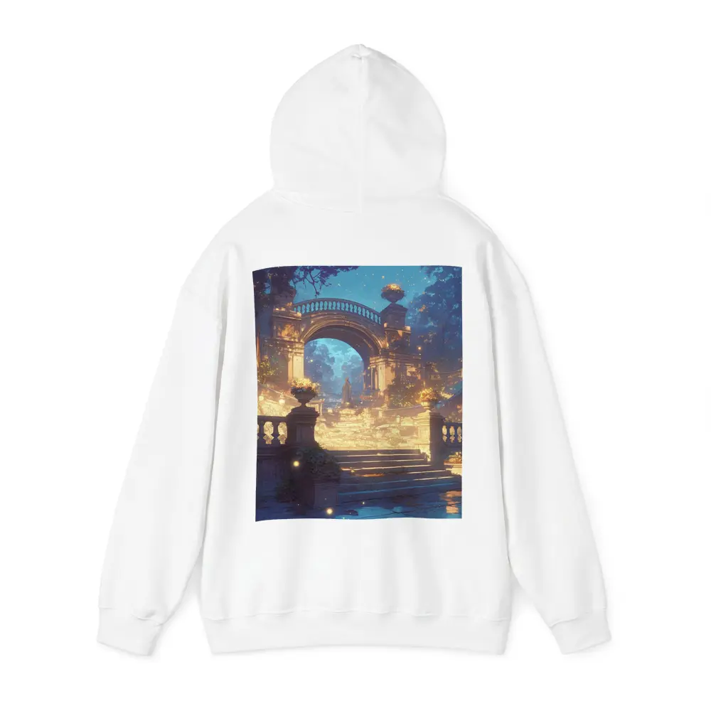 Fantasy Garden Archway Glowing Night Forest – Hoodies