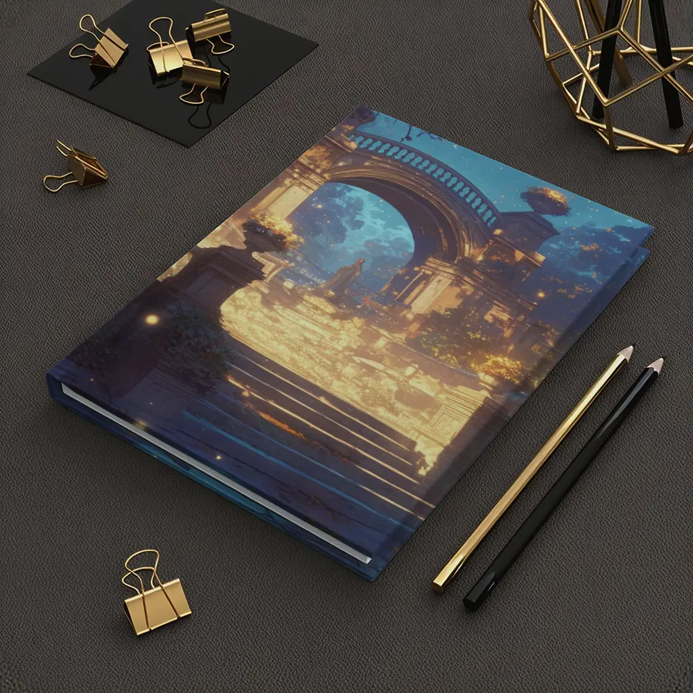Fantasy Garden Archway Glowing Night Forest – Notebooks