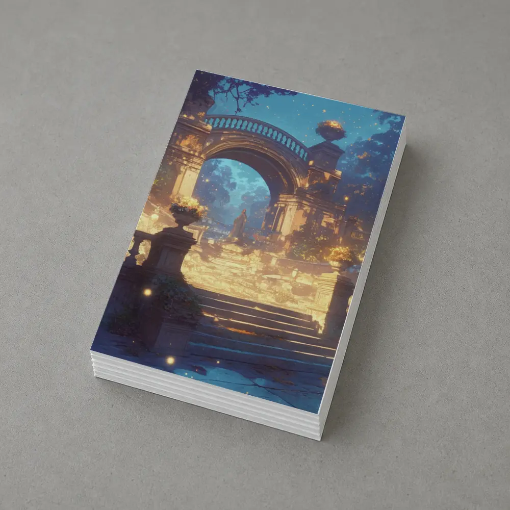 Fantasy Garden Archway Glowing Night Forest – Postcards
