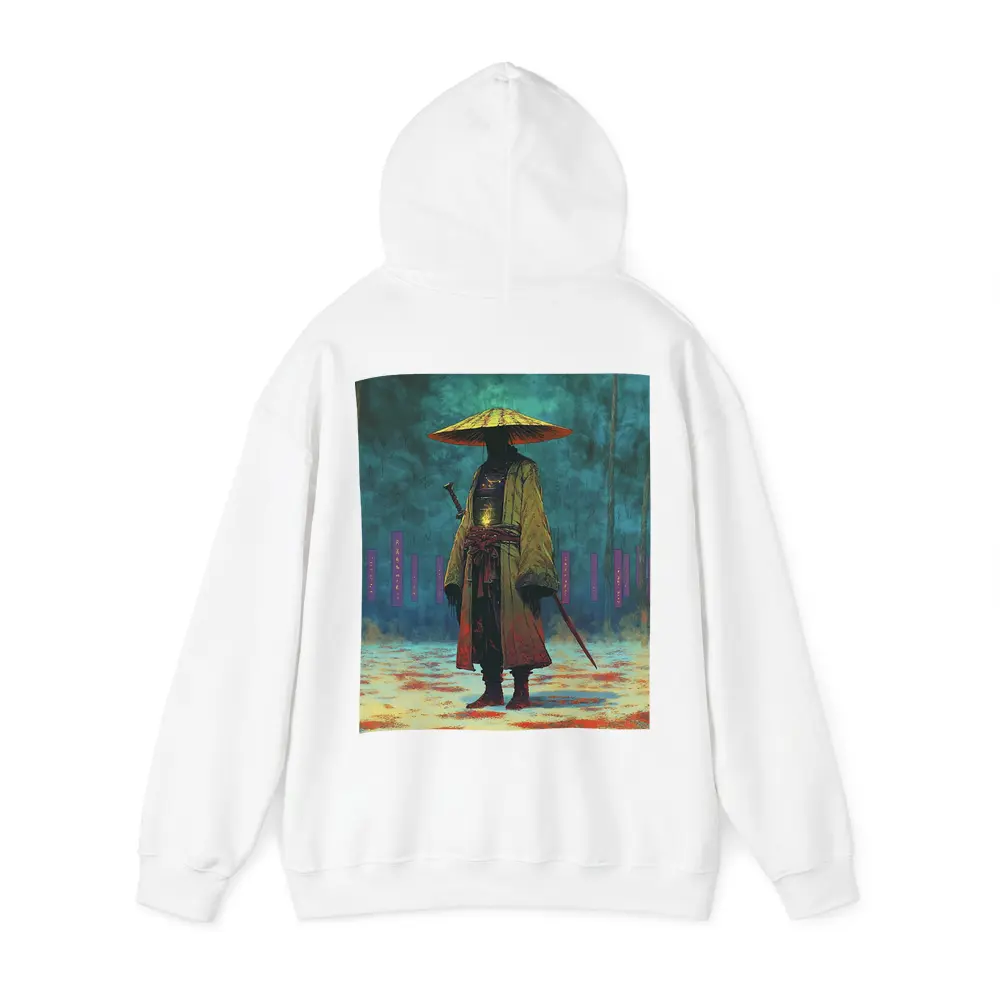 Lone Samurai Standing In Misty Forest – Hoodies