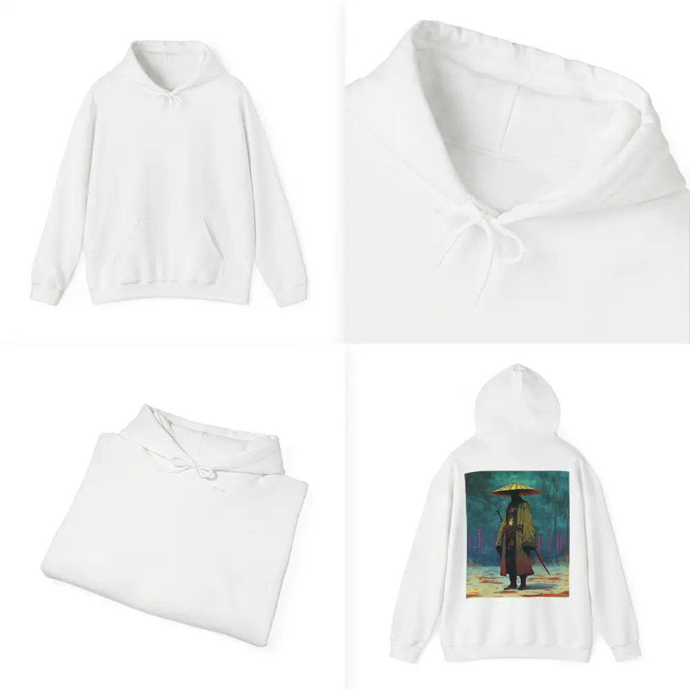 Lone Samurai Standing In Misty Forest – Hoodies