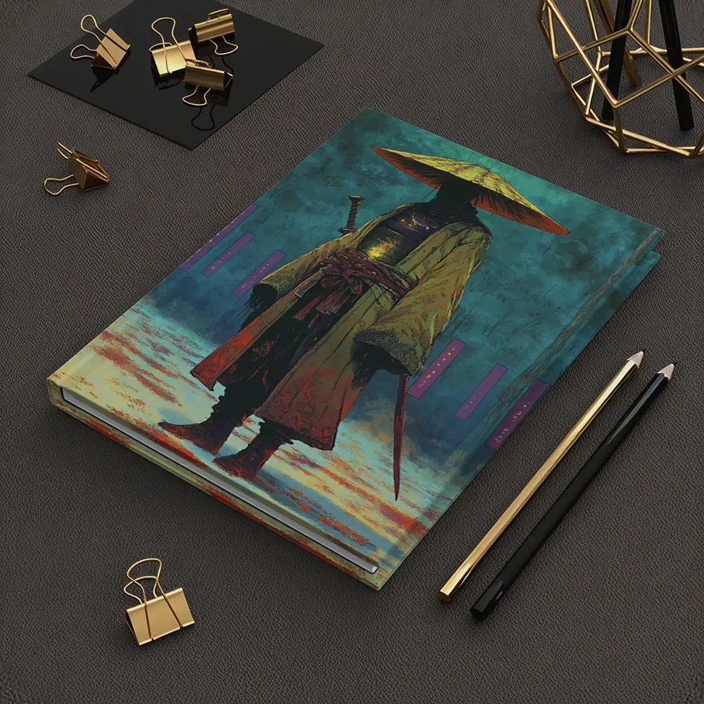 Lone Samurai Standing In Misty Forest – Notebooks