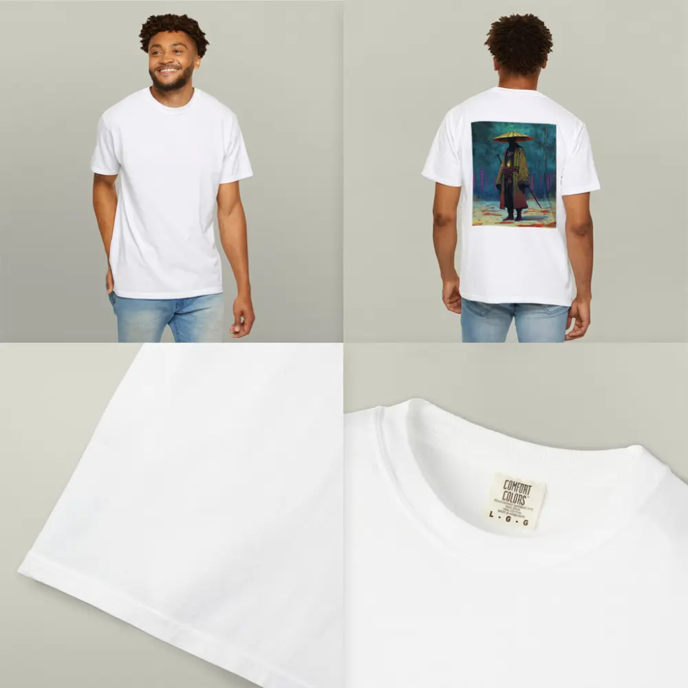 Lone Samurai Standing In Misty Forest – T-Shirts