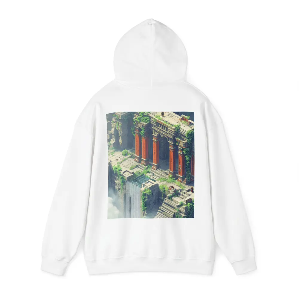 Ancient Fantasy Temple Ruins With Dragon – Hoodies