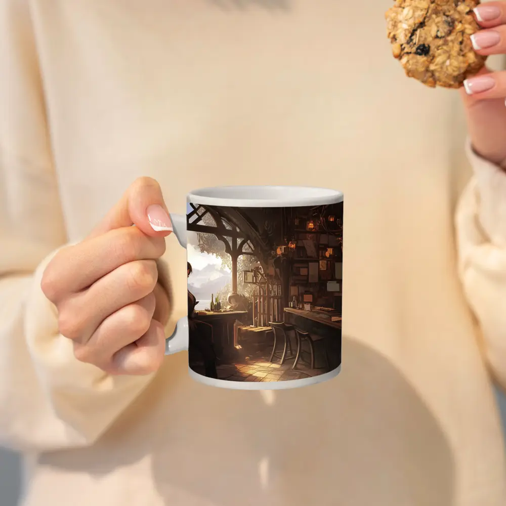 Fantasy Tavern Bar Scene Anime Art – Mugs