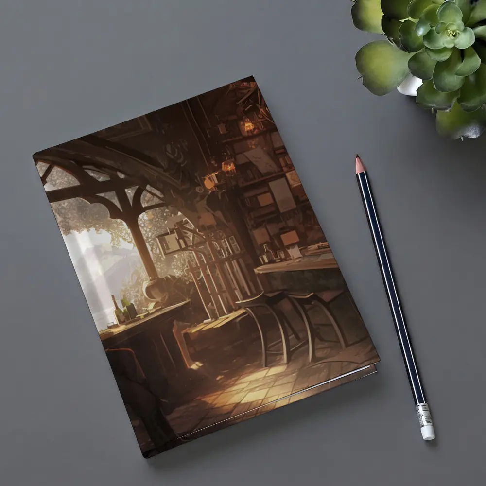 Fantasy Tavern Bar Scene Anime Art – Notebooks