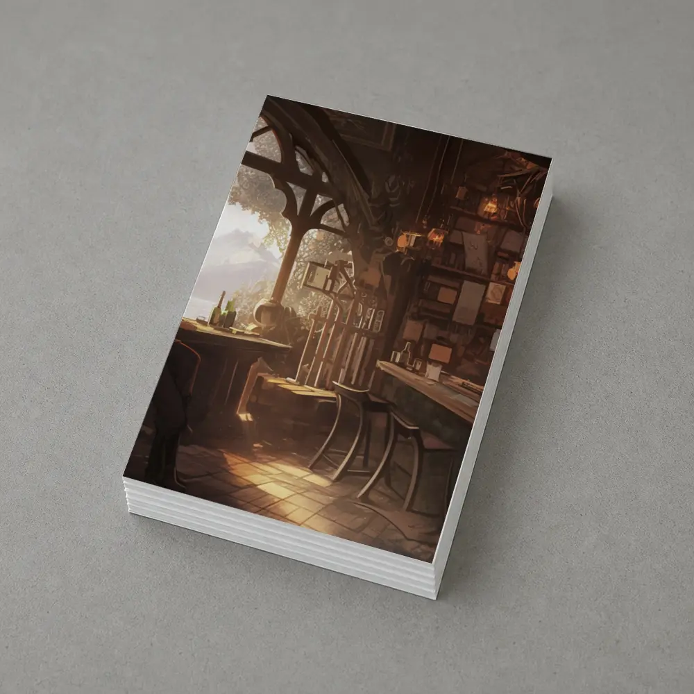 Fantasy Tavern Bar Scene Anime Art – Postcards