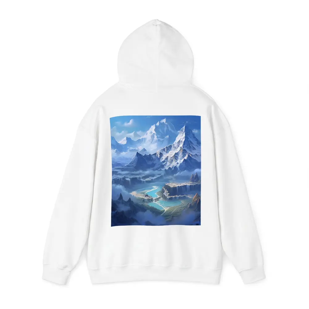 Fantasy Mountain Valley Waterfall Digital Art – Hoodies