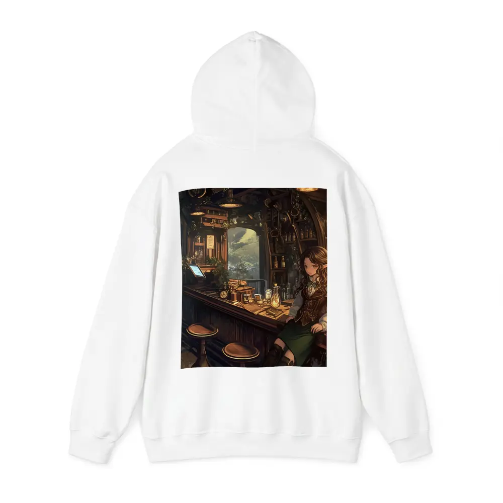 Anime Elf Girl Fantasy Tavern Mountain View – Hoodies