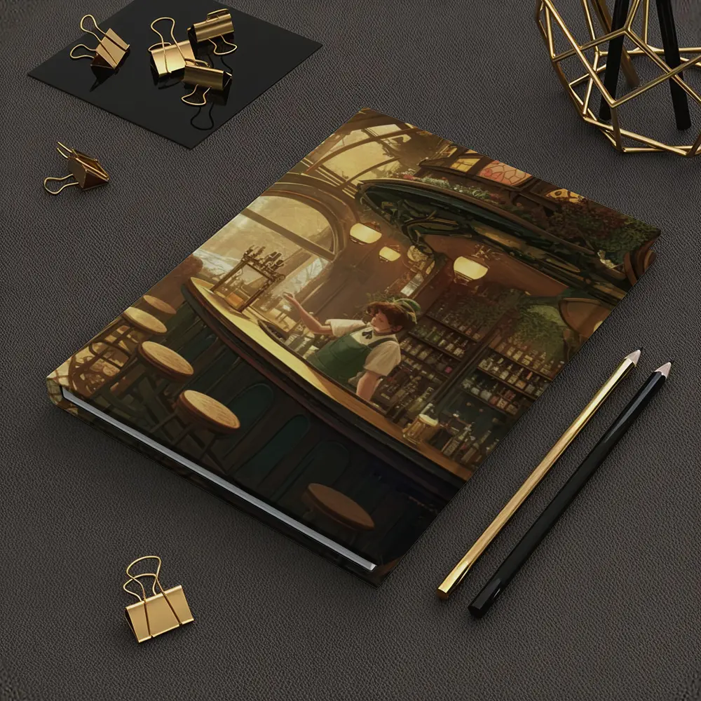 Anime Bar Interior Steampunk Cozy Scene – Notebooks
