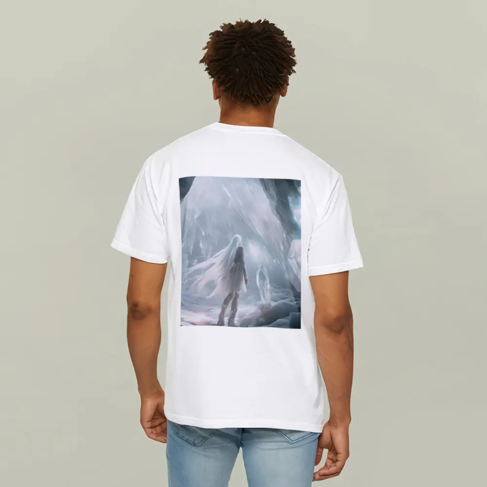 White Crystal Cave Fantasy Girl Art – T-Shirts