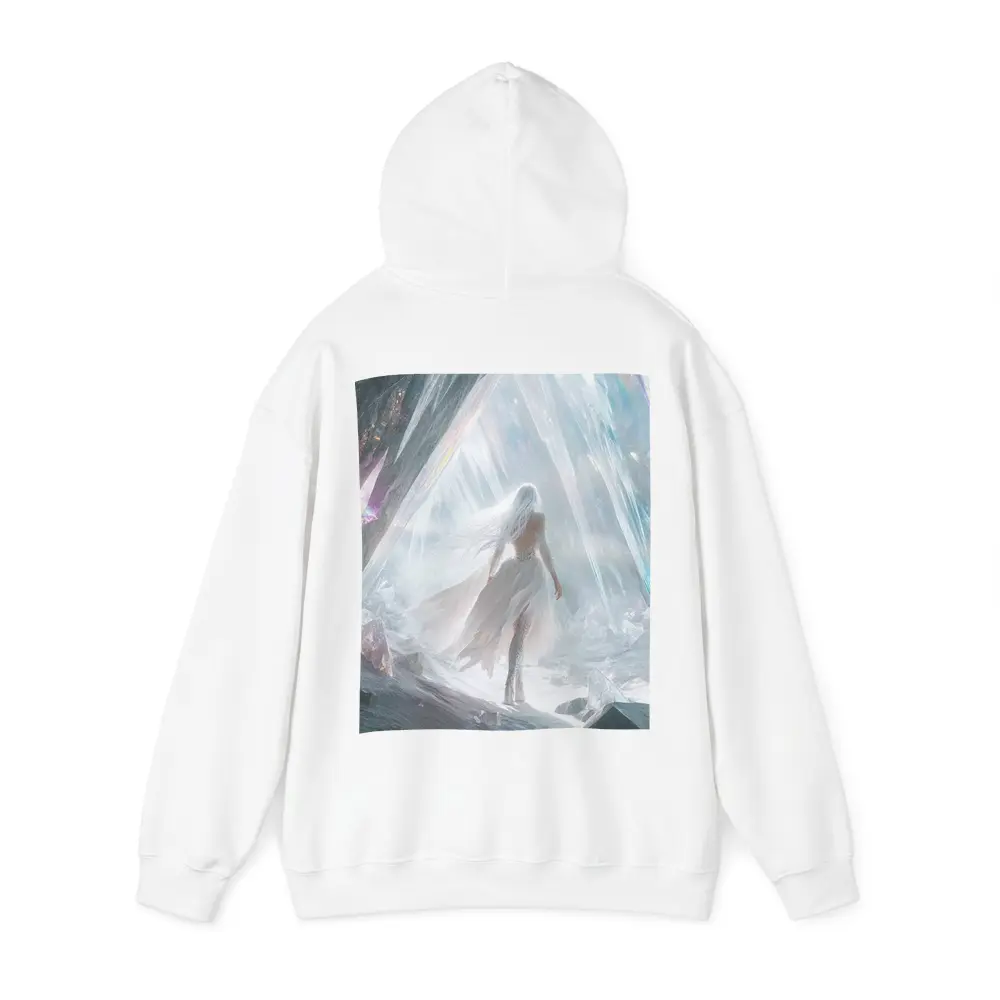 White Dress Woman Crystal Cave Fantasy Art – Hoodies