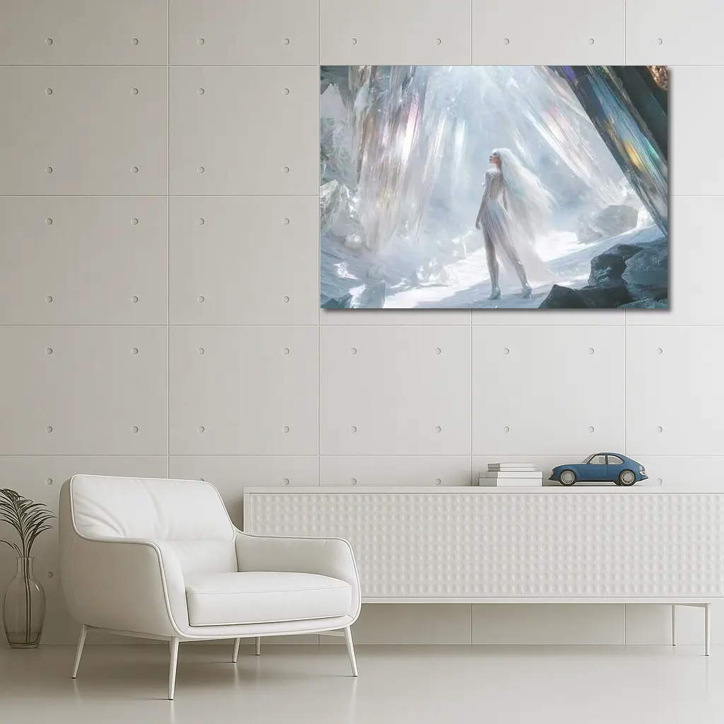 Ice Queen Fantasy Woman Crystal Cave Art – Wall Art