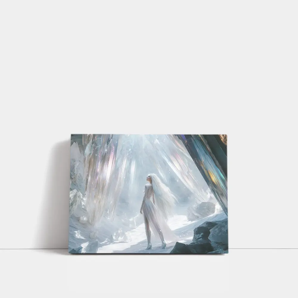 Ice Queen Fantasy Woman Crystal Cave Art – Wall Art