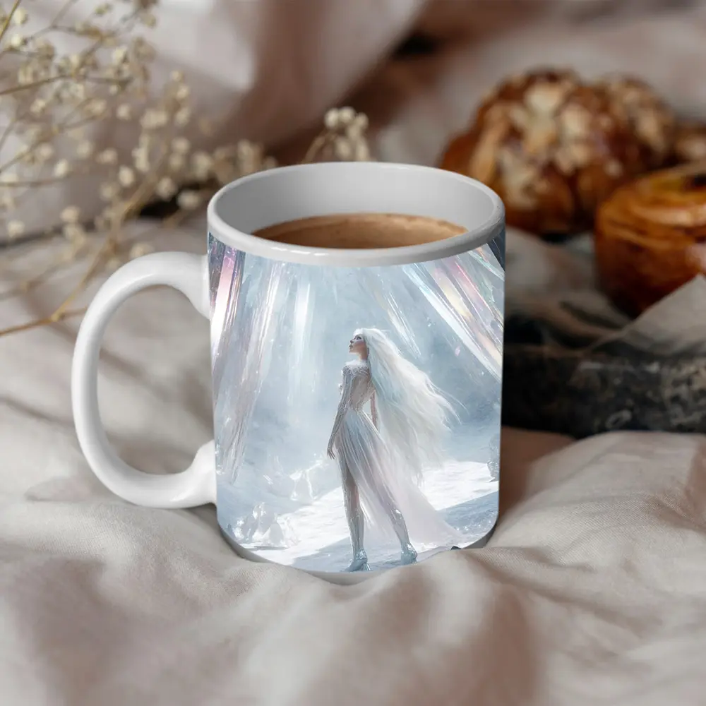Ice Queen Fantasy Woman Crystal Cave Art – Mugs