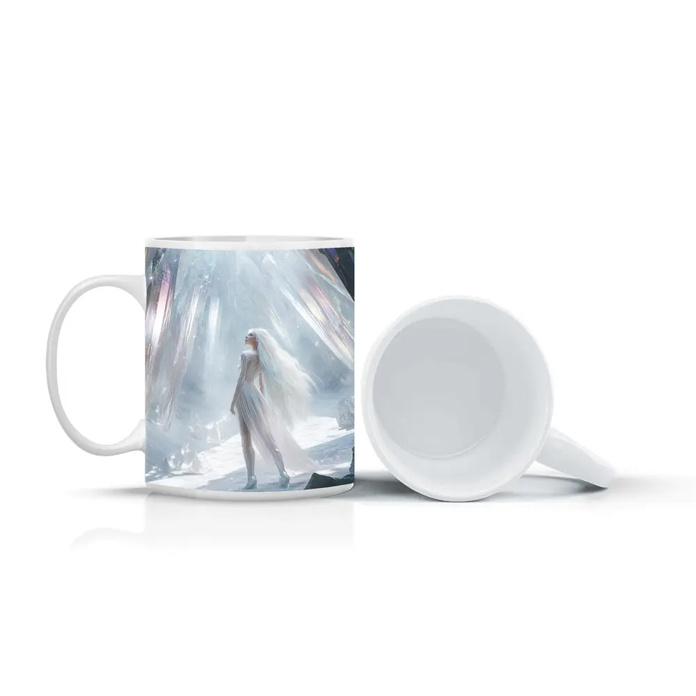 Ice Queen Fantasy Woman Crystal Cave Art – Mugs