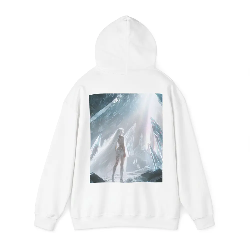 White Figure Standing In Crystal Ice Cave – Hoodies