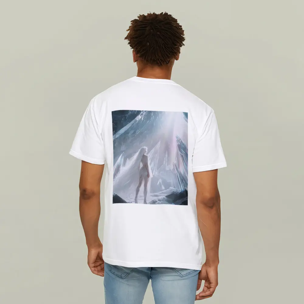 White Figure Standing In Crystal Ice Cave – T-Shirts