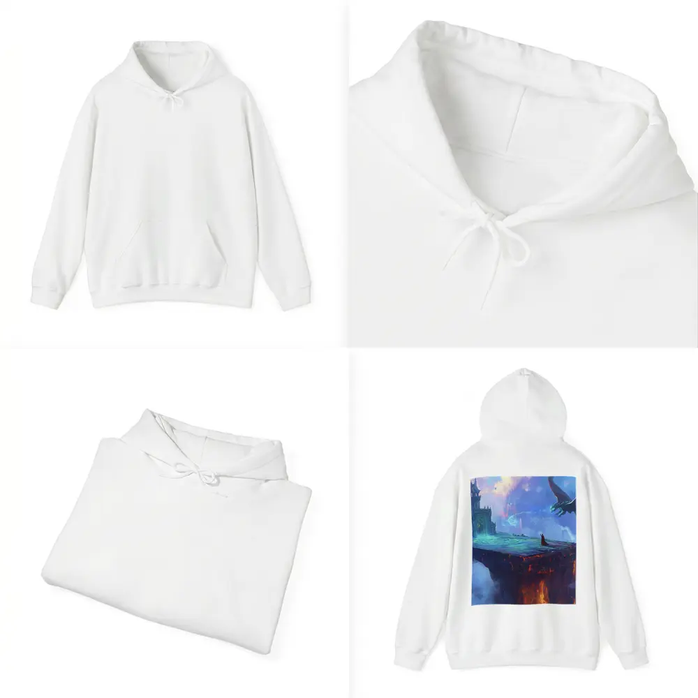 Dragon Wizard Floating Castle Fantasy Art – Hoodies