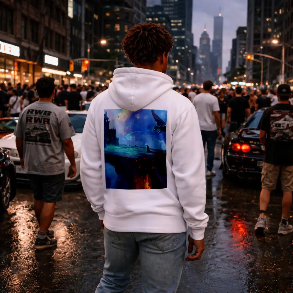 Dragon Wizard Floating Castle Fantasy Art – Hoodies