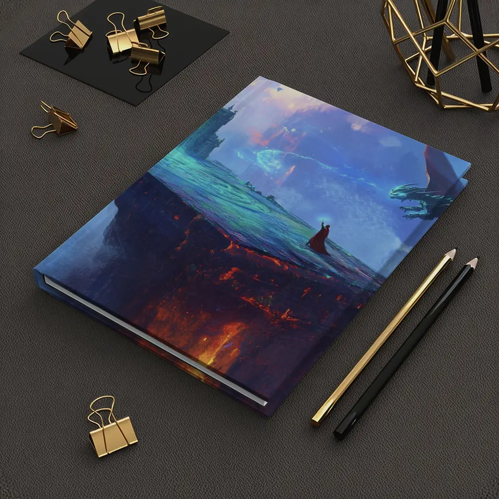 Dragon Wizard Floating Castle Fantasy Art – Notebooks