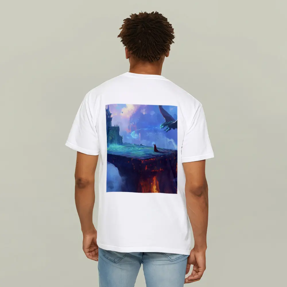 Dragon Wizard Floating Castle Fantasy Art – T-Shirts