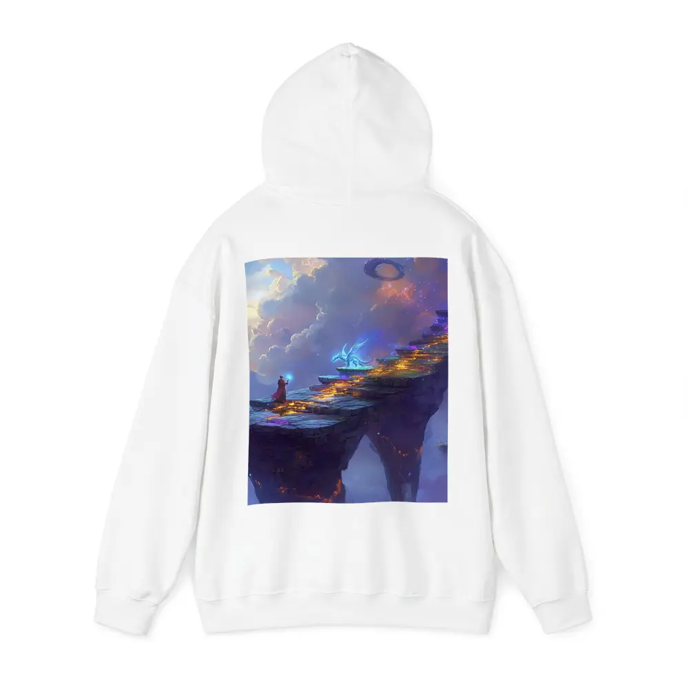 Fantasy Wizard Dragon Sky Bridge Art – Hoodies