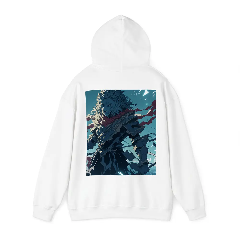 Anime Lion Warrior Red Scarf Battle Sky – Hoodies