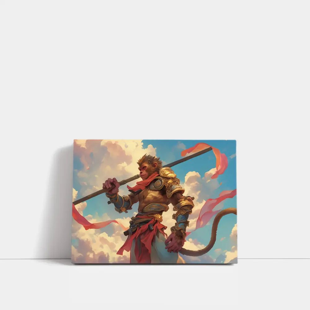 Sun Wukong Monkey King Clouds Fantasy Art – Wall Art