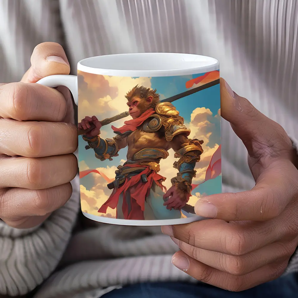 Sun Wukong Monkey King Clouds Fantasy Art – Mugs