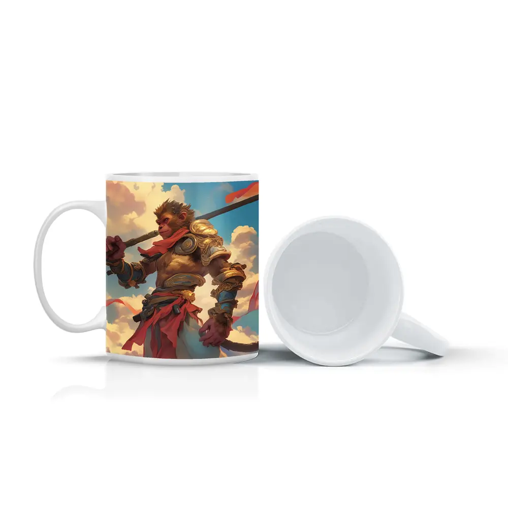 Sun Wukong Monkey King Clouds Fantasy Art – Mugs