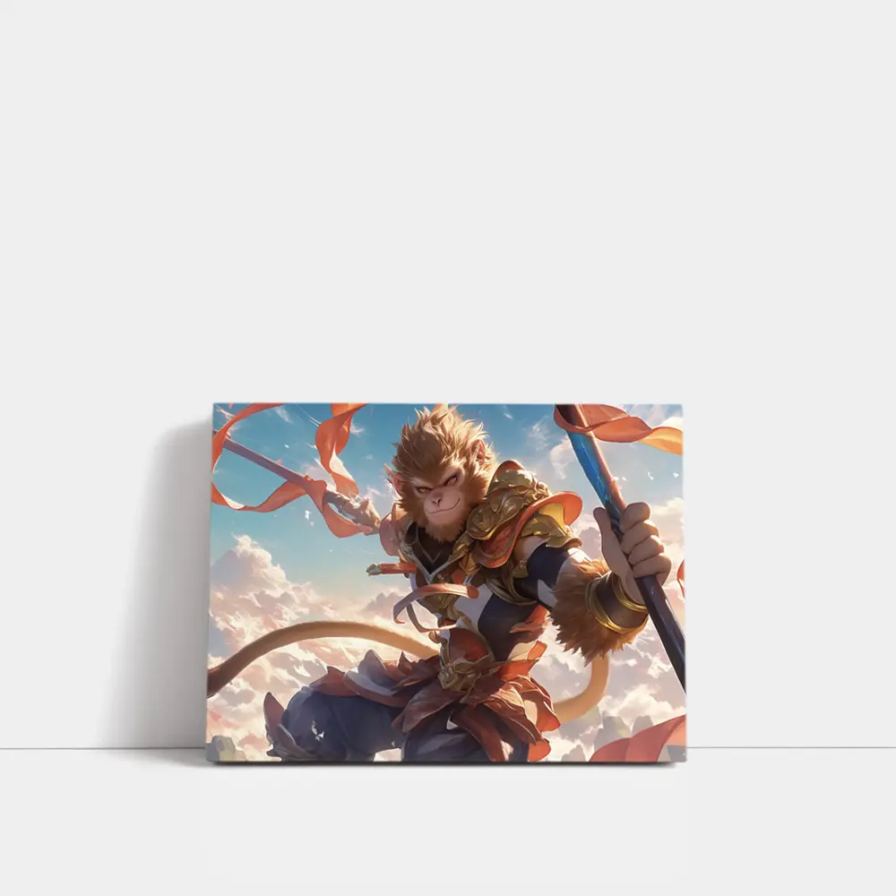 Sun Wukong Monkey King Clouds Fantasy Art – Wall Art