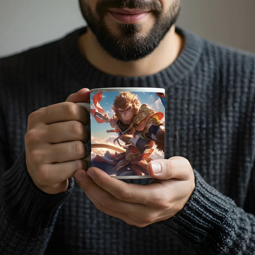 Sun Wukong Monkey King Clouds Fantasy Art – Mugs