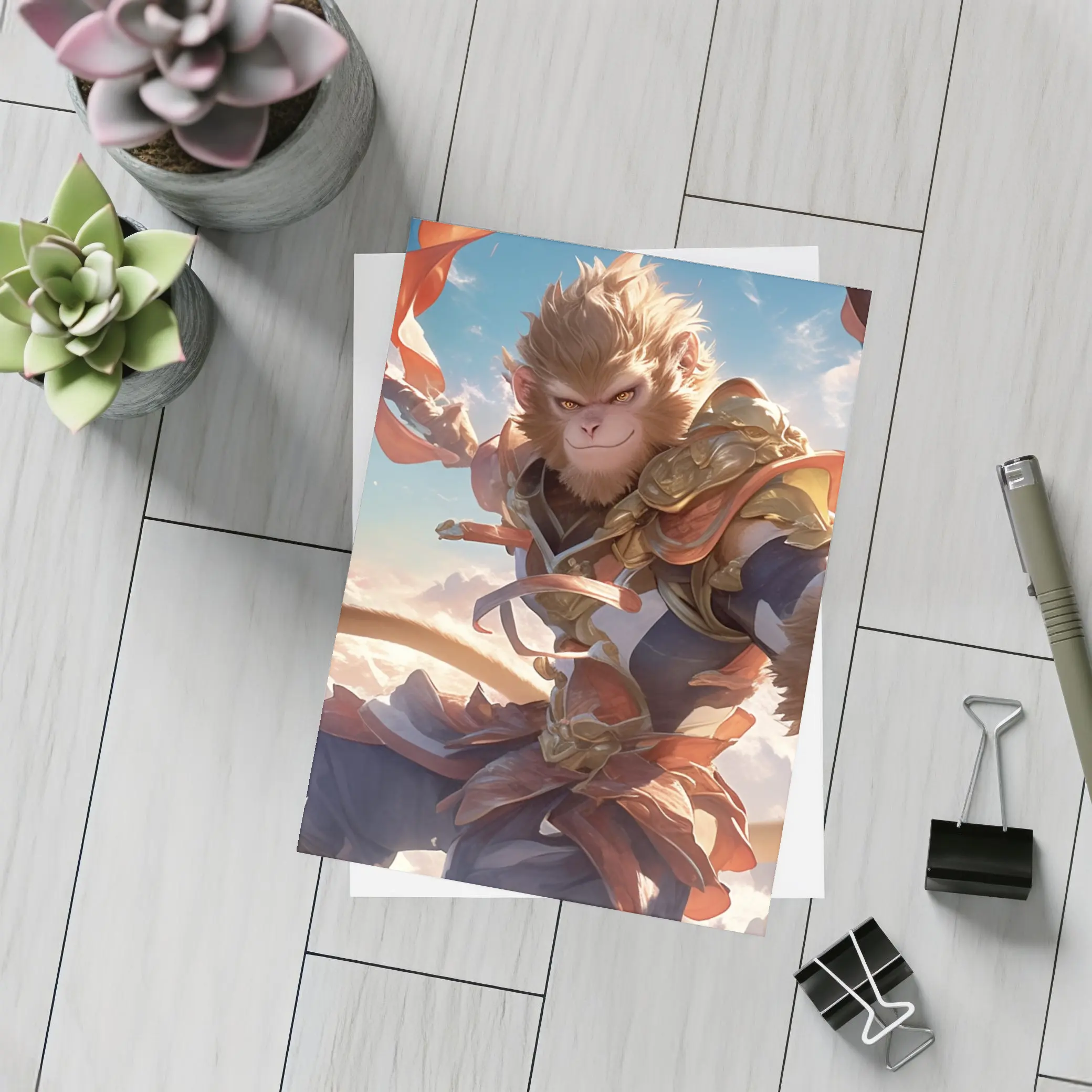 Sun Wukong Monkey King Clouds Fantasy Art – Postcards