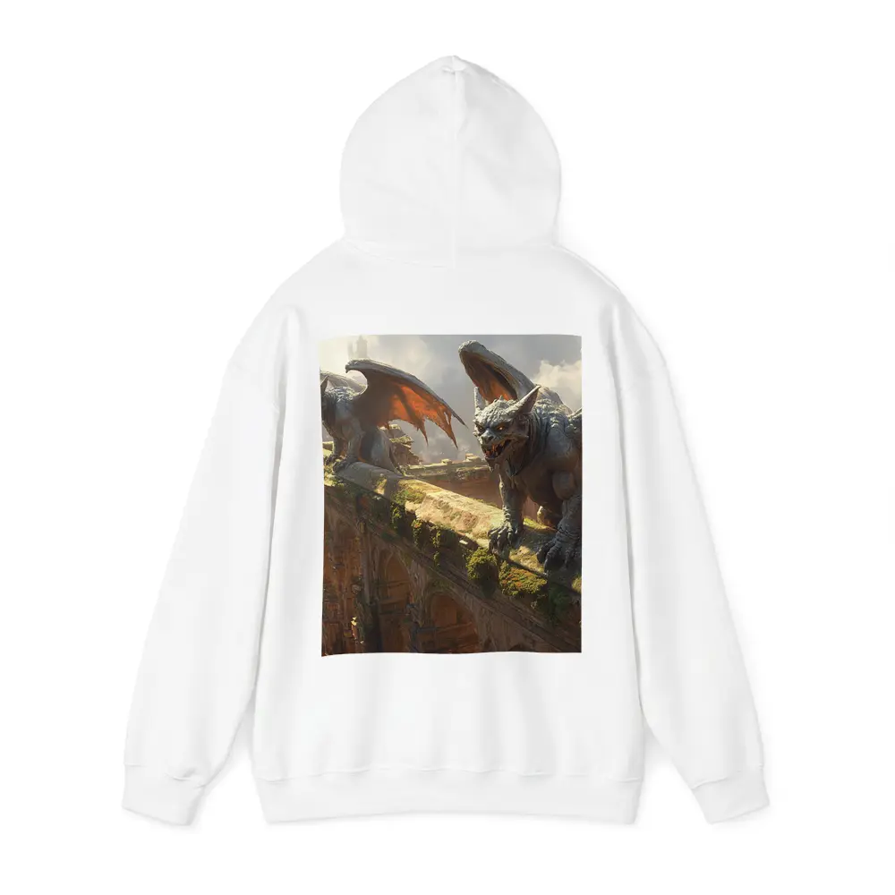 Gargoyles Perched On Ancient City Wall – Hoodies