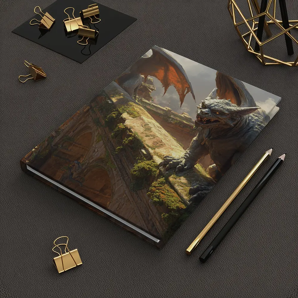 Gargoyles Perched On Ancient City Wall – Notebooks