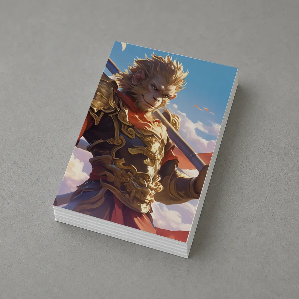 Sun Wukong Monkey King Golden Armor Sky – Postcards