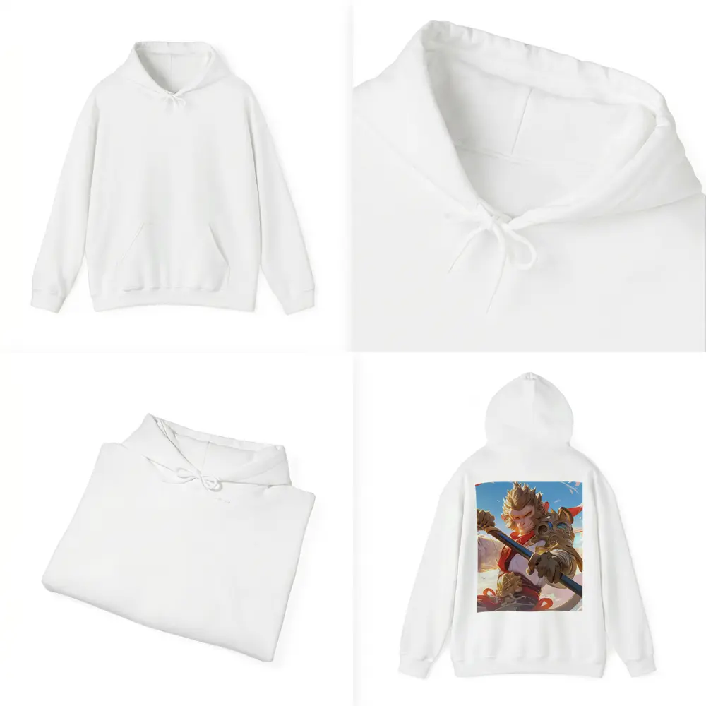 Monkey King Warrior Staff Sky Battle – Hoodies