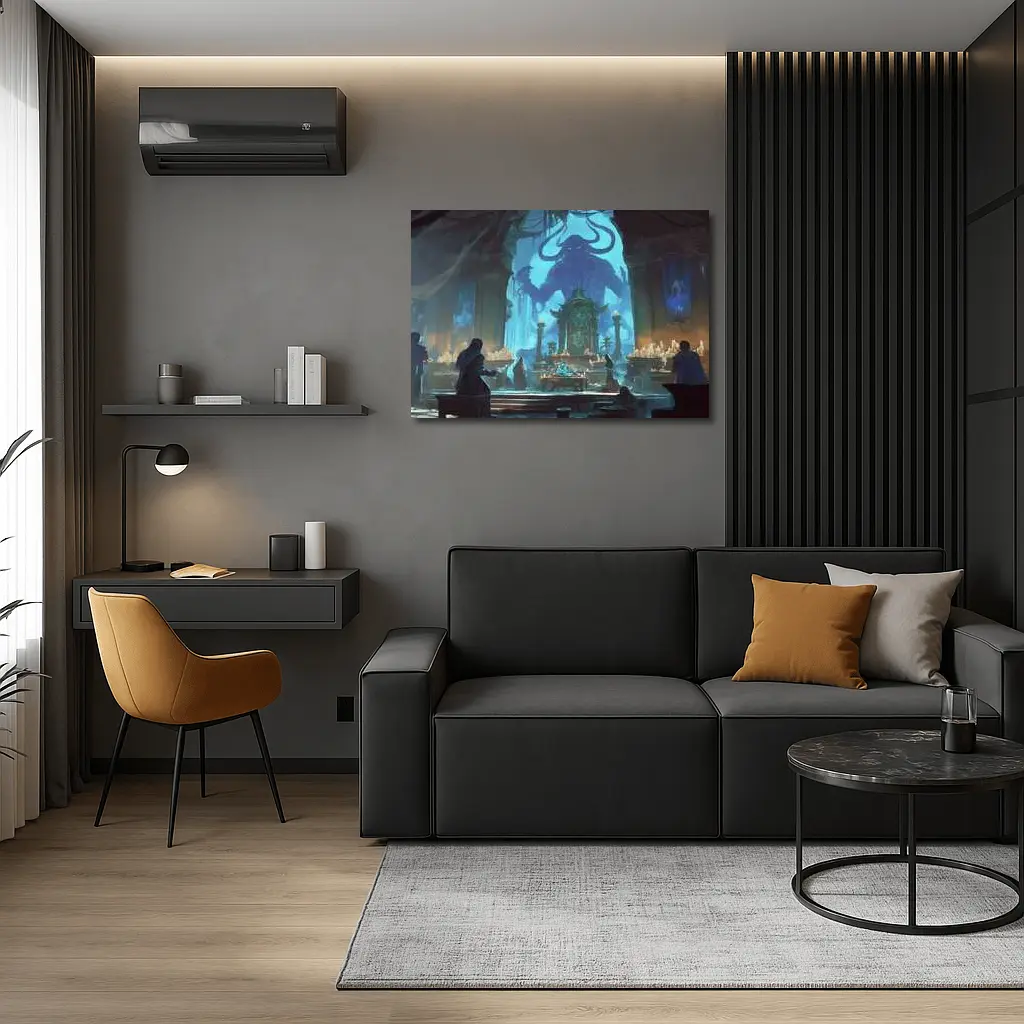 Dark Fantasy Ritual Hall Demon Summoning – Wall Art