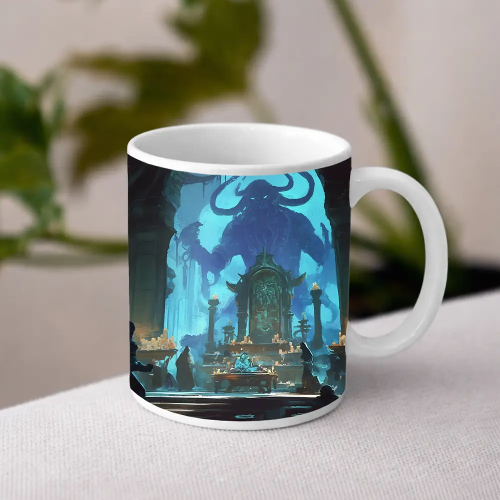 Dark Fantasy Ritual Hall Demon Summoning – Mugs